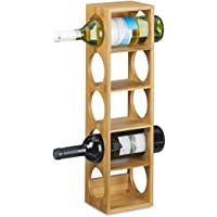 Relaxdays Botellero Vino- Soporte Botellas- Estante con 5 Baldas- Estantería para Bebidas- Bambú- 53 x 14 x 12 cm…